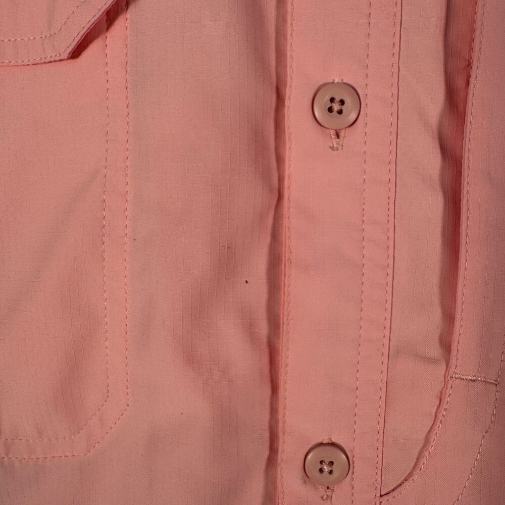 Patagonia Sol Patrol Shirt Mens XL Pink Vented Roll Tab Tiny Hole Minor Stain - Picture 5 of 15